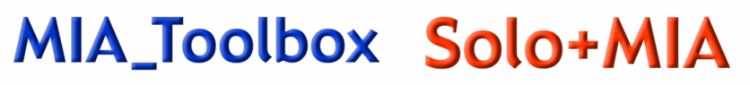 logiciels MIA_Toolbox & Solo+MIA Solo+MIA and MIA_Toolbox software
