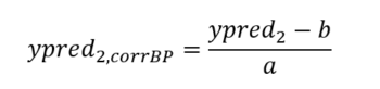 transfer corrected bias slope equation